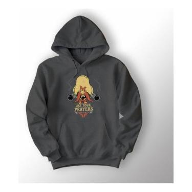 Imagem de Blusa Moletom Canguru Personalizado Ligeirinho Desenho - Lobo Sete, Ch