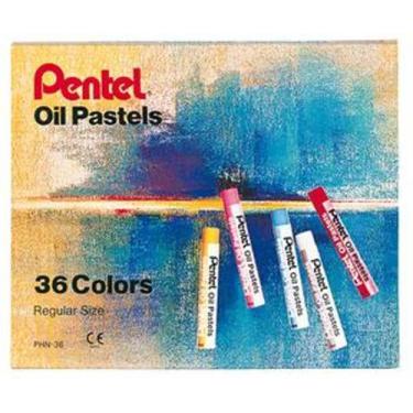 Imagem de Giz De Cera 36 Cores Pastel Oleoso Phn-36 Pentel - 1