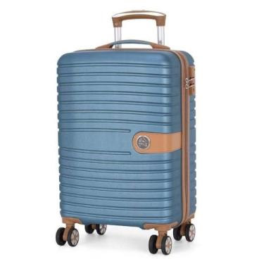 Imagem de Mala de Bordo Polo King Praga Azul em ABS Rodas 360