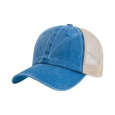 Imagem de Boné de Beisebol Unissex de Algodão Lavado - Multicolorido, 55cm-60cm,