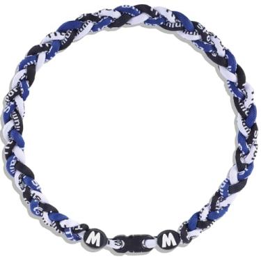 Imagem de Willtok Colar de beisebol premium de 45,7 cm com design de tornado de corda tripla trançada de nylon, 18 inch, Nylon, silicone, plástico, Sem Pedra Preciosa