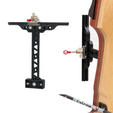 Imagem de FUNTRESS Mira de alvo de arco recurvo em forma de T ajustável com pino de anel com pontos, acessórios de ferramentas de alvo de tiro com arco destacáveis (plástico, 15 cm)