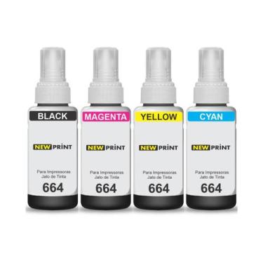 Imagem de 4 Refil Tinta Compatível Epson L575 L1300 L495 L396 - New Print