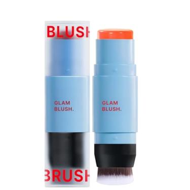 Imagem de Blush Stick Para Bochechas,Blush Leve e Multiuso Em Stick | Cor Instantânea Hidratante, Portátil e de Longa Duração para Uso Diário no Escritório e Maquiagem
