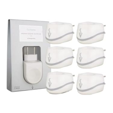Imagem de Kit 6x Difusor de Aroma Standard Elétrico Via Aroma Plástico Branco para Óleos Essenciais
