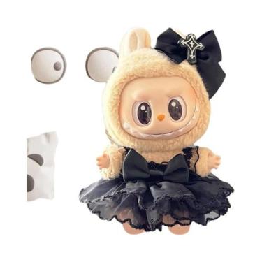 Imagem de Mini Boneca De Pelúcia Acessórios De Roupa Bonito Kpop Labubu Boneca R