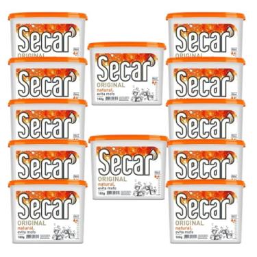 Imagem de Kit Com 12 Evita Mofo Secar 180g Antimofo Guarda Roupas Armários Closet Gaveta Despensa Umidades Bolor Fungos Bactérias Mau Cheiro (12, Natural)