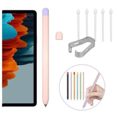 Imagem de Capa Silicone + Kit 5X Pontas Extras Para S-Pen Galaxy S7 - Tech King