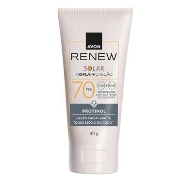 Imagem de Renew Solar, Protetor Facial Matte FPS 70, Tripla Proteção UVA/UVB, 40g