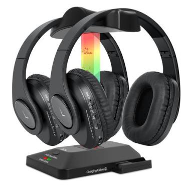 Imagem de Fones de ouvido sem fio WallArge Dual para assistir TV com transmissor