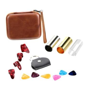 Imagem de menolana 3 Slides de Guitarra Palhetas de Polegar com Bolsa Fácil de Transportar Acessórios de Instrumento Suaves para Baixo Guitarrista Elétrico Banjo, 51mm