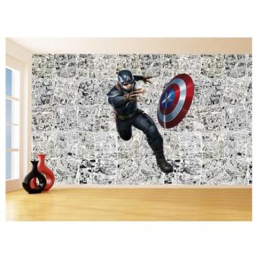 Imagem de Papel De Parede 3D Heróis Página Quadrinhos Hq 3,5M Nhma128 - Você Dec