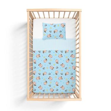 Imagem de Jogo de Lençol para Berço 3 Peças Turma da Mônica Baby