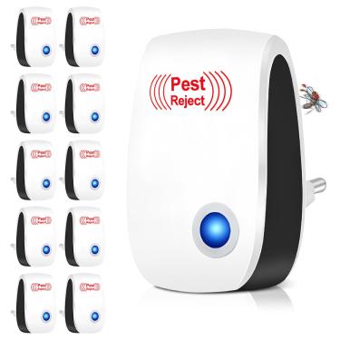 Imagem de Espanta Mosca, Kit 10 Unidades de Repelente Ultrassonico, Repelente Ultrassonico, Repelente Eletrônico Espanta, Eletrônico Espanta Ratos, Morcegos, Mosquitos, Aranhas, Alcance 120m², 110-220V