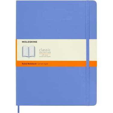 Imagem de Moleskine Caderno clássico de capa macia - azul claro, pautado, 24 cm x 19 cm