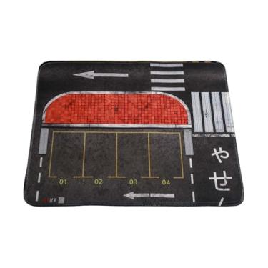 Imagem de Almencla Tapete de estacionamento 1/64 30 cm x 25 cm Layout Ferramenta educacional Desktop Antiderrapante Veículo Cena Exibição Brinquedo Garagem