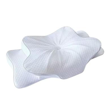 Imagem de Travesseiro Cervical Viscoelástico Ergonômico Suporte Para Pescoço E Coluna Dormir Conforto Extra Alívio De Pressão Qualidade Premium