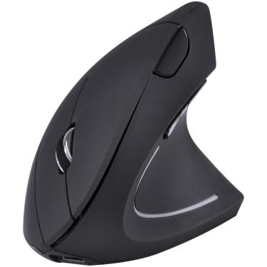 Imagem de Mouse Sem Fio Recarregavel 2.4 Ghz Vertical Ergonomico Preto
