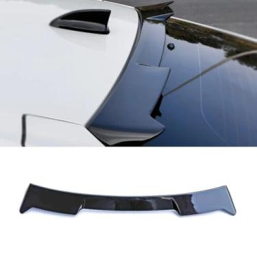 Imagem de Spoiler de teto de carro compatível com 11ª geração Civic Hatchback Car Roof Wing Body Kit Acessórios (Preto brilhante)