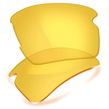 Imagem de ThunderClap Lentes de policarbonato de substituição para óculos de sol Oakley Flak 2.0 XL OO9188 - Amarelo cristal