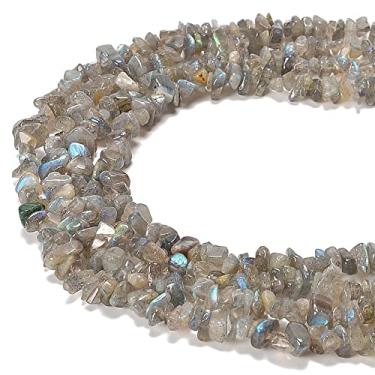 Imagem de jodaying 5-8 mm lascas de pedra preciosa labradorita natural contas soltas semi preciosas para fazer joias faça você mesmo artesanato suprimentos 1 fio por saco aproximadamente 86 cm