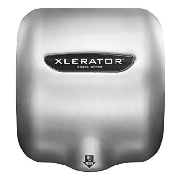 Imagem de XLERATOR Secador De Mãos Automático De Alta Velocidade Xl-Sb Com Tampa De Aço Inoxidável Escovado E Bico De Redução De Ruído 1.1, 12,5 A, 110/120 V