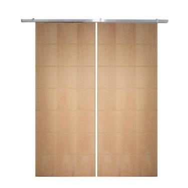 Imagem de Porta Dupla De Correr P- Verniz Frisada F09 - 210x120 - Vanin