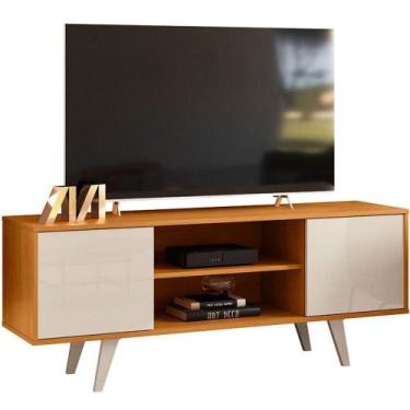 Imagem de Rack Bancada Para Tv 55 Com 2 Portas E 1 Prateleira Líbano Cinamomo/of