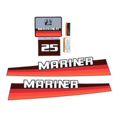 Imagem de Kit Adesivos Mariner 25 Para Motor De Popa - Spts