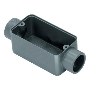 Imagem de Caixa Derivação Fixa PVC Conduletzel Cinza Tipo C S/ Rosca S/ Placa – Wetzel | 1” CCSR-20 Cód. E013020041