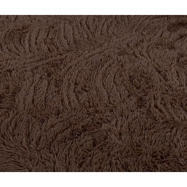 Imagem de Tapete Sala 1,00 X 1,50 Peludo Shaggy Macio Quarto Felpudo(Chocolate)