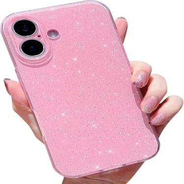 Imagem de Capa de glitter fofa rosa para iPhone 16 Pro Max 15 Plus 14 13 12 11 X XS XR SE 2022 2020 8 16Plus iPhone16 capa de telefone, 01, para iPhone 12Pro Max