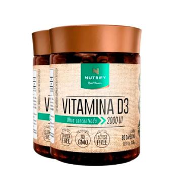 Imagem de Kit 2 Vitamina D3 2000UI Nutrify 60 Cápsulas