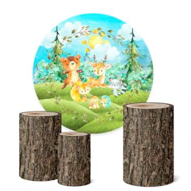 Imagem de Trio Capas Cilindro + Painel Redondo 1,50m Bosque (K1BSQ0013)