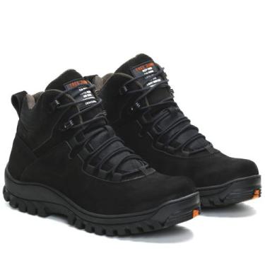 Imagem de Coturno Nobuck Preto Bota Segurança Aprovado com CA Palmilha Gel Free 