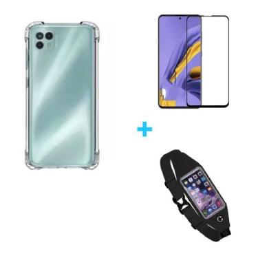 Imagem de Kit Pochete Motorola Moto G50 5G  + Capinha Anti Impacto + Película de