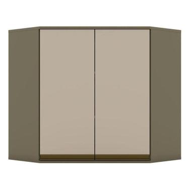 Imagem de Armário Aéreo évelin Canto Obliquo 2 Portas 83 Cm Duna Cristal – Henn