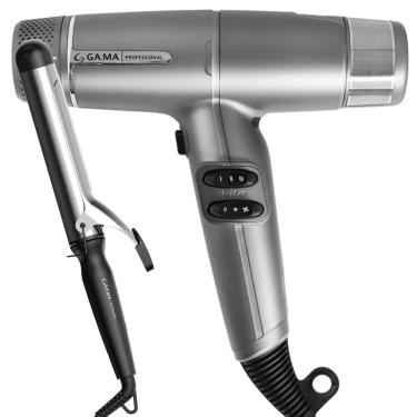 Imagem de Kit Secador iQ Lite Cinza e Modelador Salon Curl 38mm