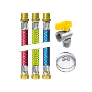 Imagem de Gás Kit Instalação Aquecedor Flexíveis ( M 1/2 ) (f 1/2 ) Big 40cm - R