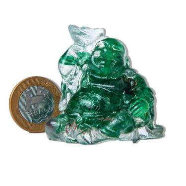 Imagem de 01 Escultura Buda De Quartzo Verde Na Resina 70g 5cm - CristaisdeCurve