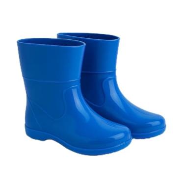Imagem de Bota Infantil Feminina e Masculina Plastica Estilo Galocha Para Dias Chuvosos Para Limpeza Faxina Antiderrapante Super Leve (Azul, BR, Criança de 1 a 3 anos, Numérico, 26)
