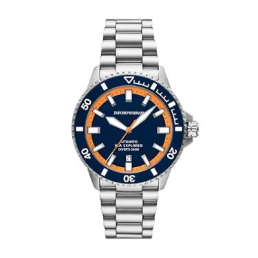 Imagem de Emporio Armani Relógio masculino Sea Explorer automático de aço inoxidável (modelo: AR60090)