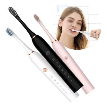Imagem de Escova De Dente Dental Elétrica Recarregável Usb Preto - NoBrand, Pret