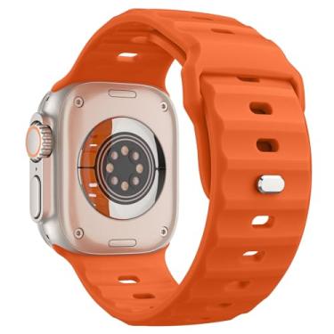 Imagem de MoKo Pulseira Ocean compatível com Apple Watch Ultra 2 de 49 mm, 45 mm, 44 mm e 42 mm, para Apple Watch séries 9, 8, 7, 6, 5, 4, 3 e SE, Ultra 2 1, laranja