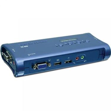 Imagem de Trendnet Chaveador KVM, Teclado + Vídeo + Mouse, USB, Com 4 Portas, Com Áudio E 4x Cabos Kvm Inclusos - Tk-409k