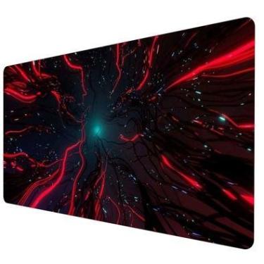 Imagem de Mouse Pad Gamer Speed Extra Grande Profissional 70x30  - Raio Vermelho