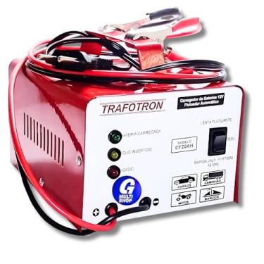 Imagem de Carregador de bateria automotiva 12v 20ah carro moto caminhao carga lenta flutuante e carga rapida Cf20