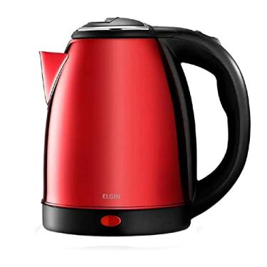 Imagem de Chaleira elétrica Inox Elgin em Inox Sem fio 1,8 Litros Vermelha 110V