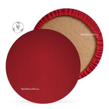 Imagem de KIT 04 Capa de Sousplat Vermelha Estrela Noel - 35 cm - Várias Cores e