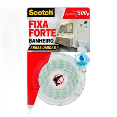 Imagem de Fita Dupla Face 3M Scotch Fixa Forte Banheiro 24 Mm X 1,5 M